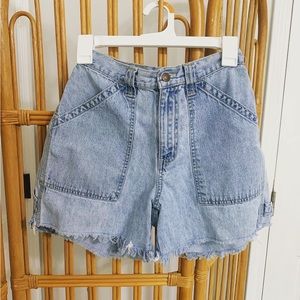 Vintage Bill Bass Denim Cutoff Jean Shorts High Waist Denim Shorts